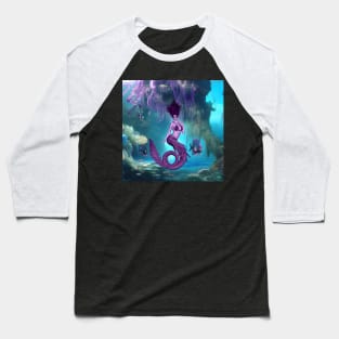 Wonderful mermaid in the deep ocean Baseball T-Shirt